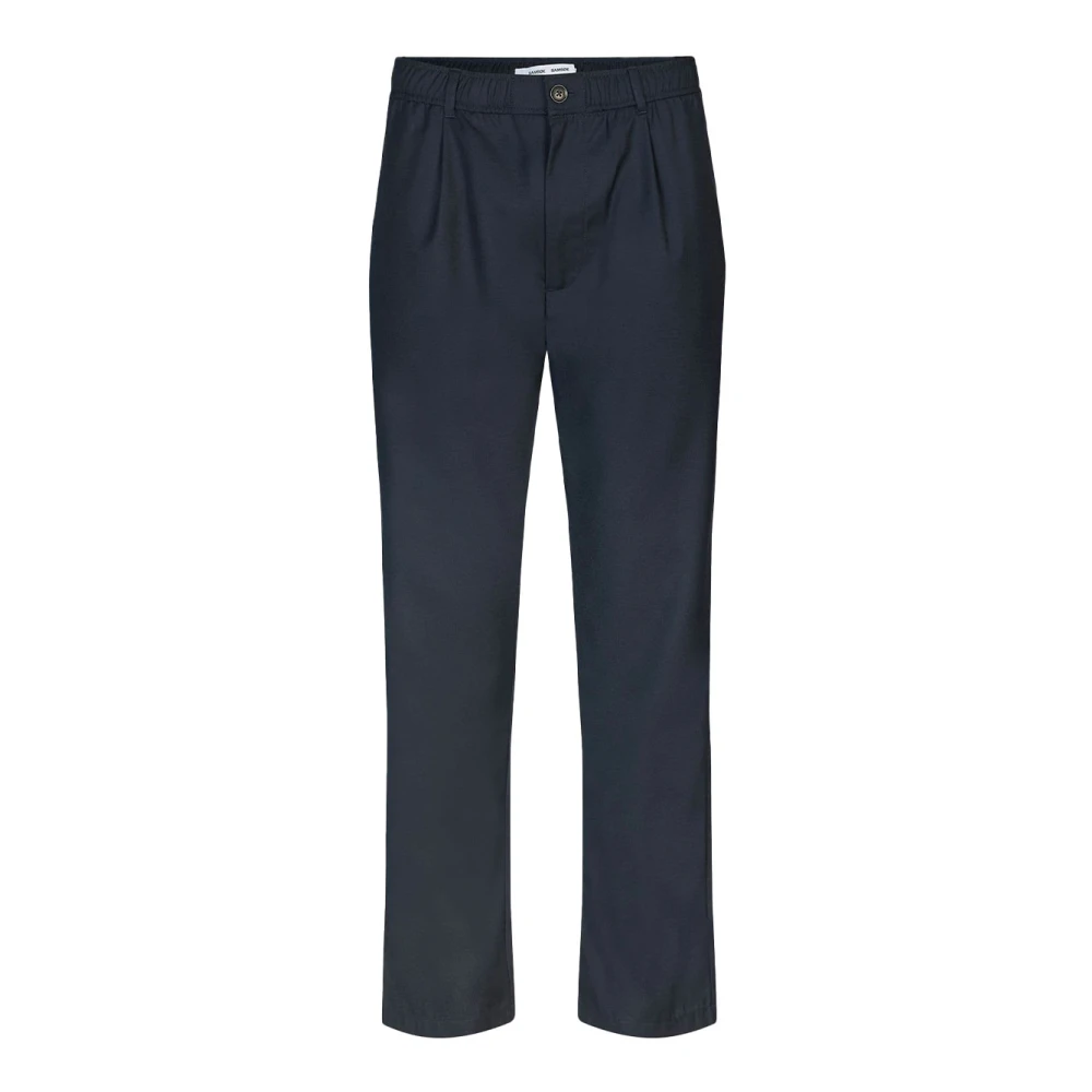 Samsøe Klassieke High-Waist Broek Blue Heren