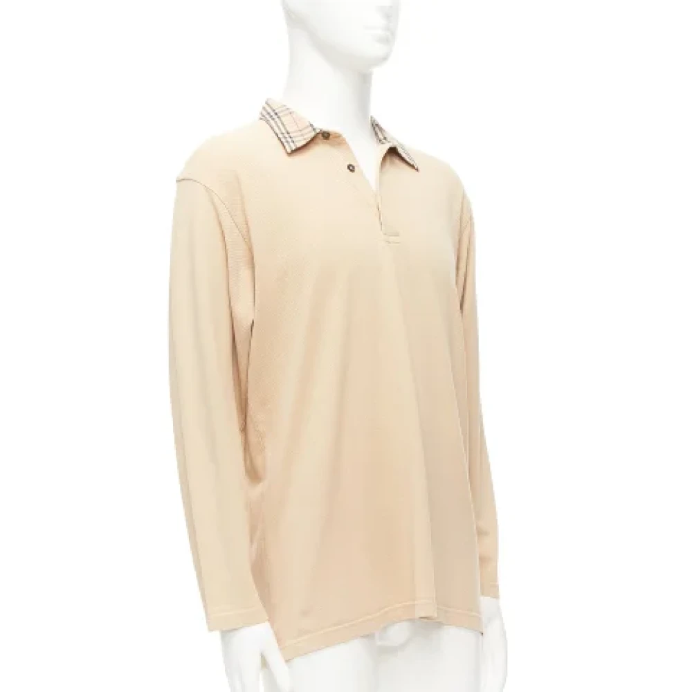 Burberry Vintage Pre-owned Cotton tops Beige Dames