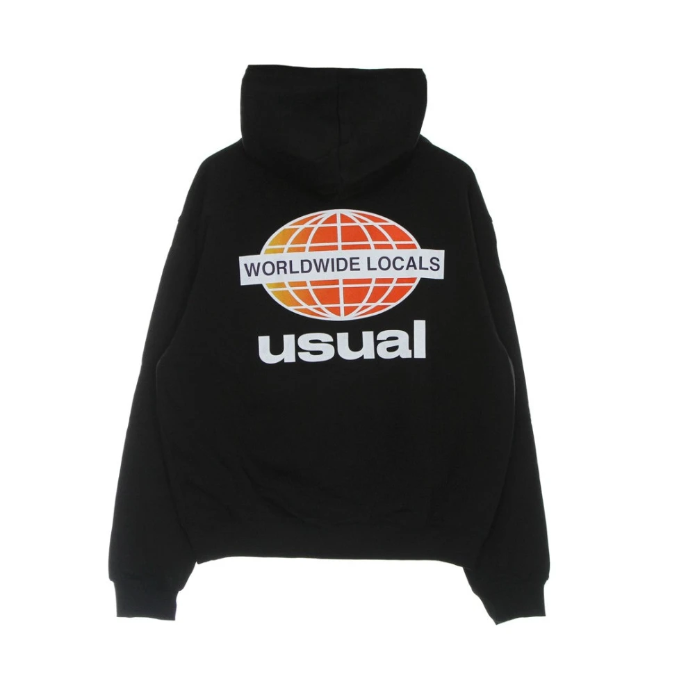 Usual Gradient Hoodie Lichtgewicht Sweatshirt Black Heren