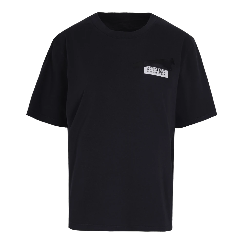 Mm6 Maison Margiela - Camisetas Y Polos Negros De Algodón - Tops - Mujer - Negro - L