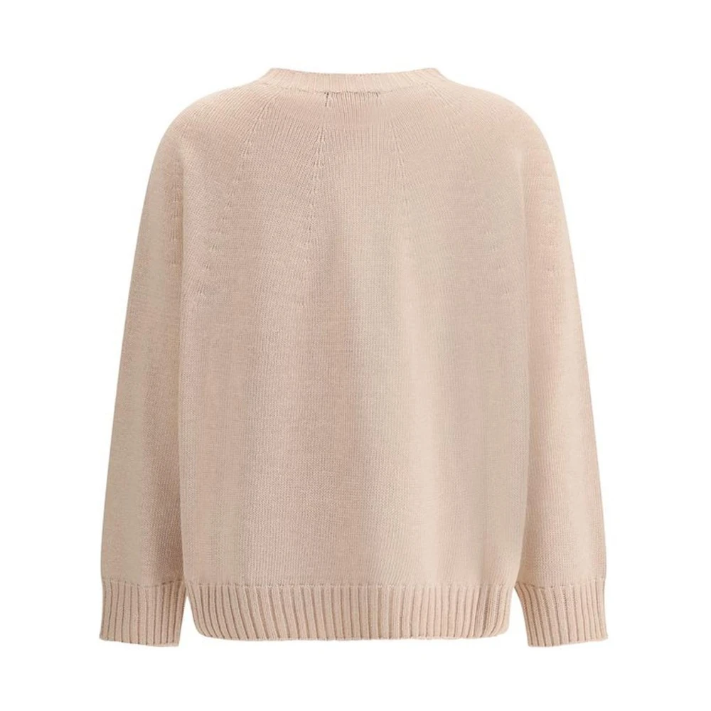 Fabiana Filippi Geribbelde Katoenen Trui Monochroom Patroon Pink Dames