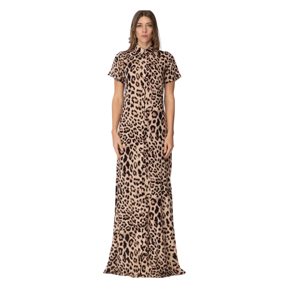 Me-Fui Women's Multicolor Maxi Dresses, M, Spotted Chemiseri Dress