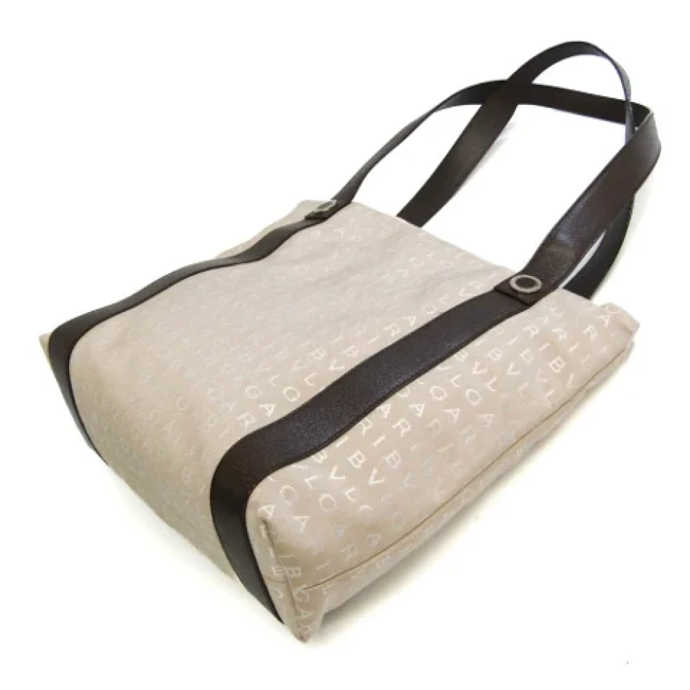 Bvlgari Vintage Pre-owned Leather totes Beige Dames