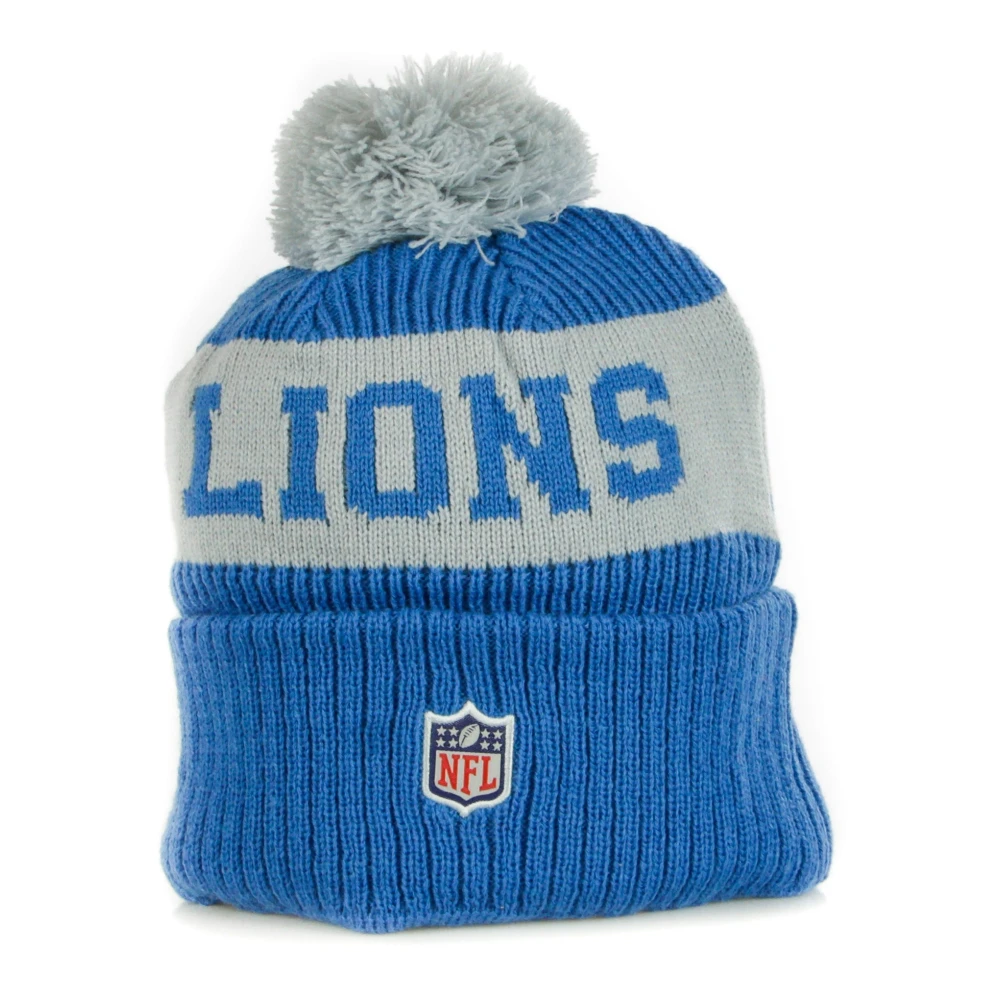 new era NFL Pom Sport Knit Hat Blue Heren