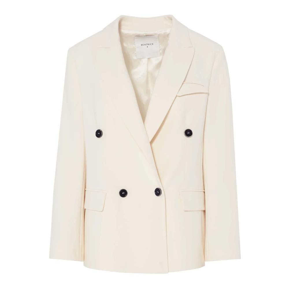 Beatrice .b Double-breasted jas met unieke details White Dames