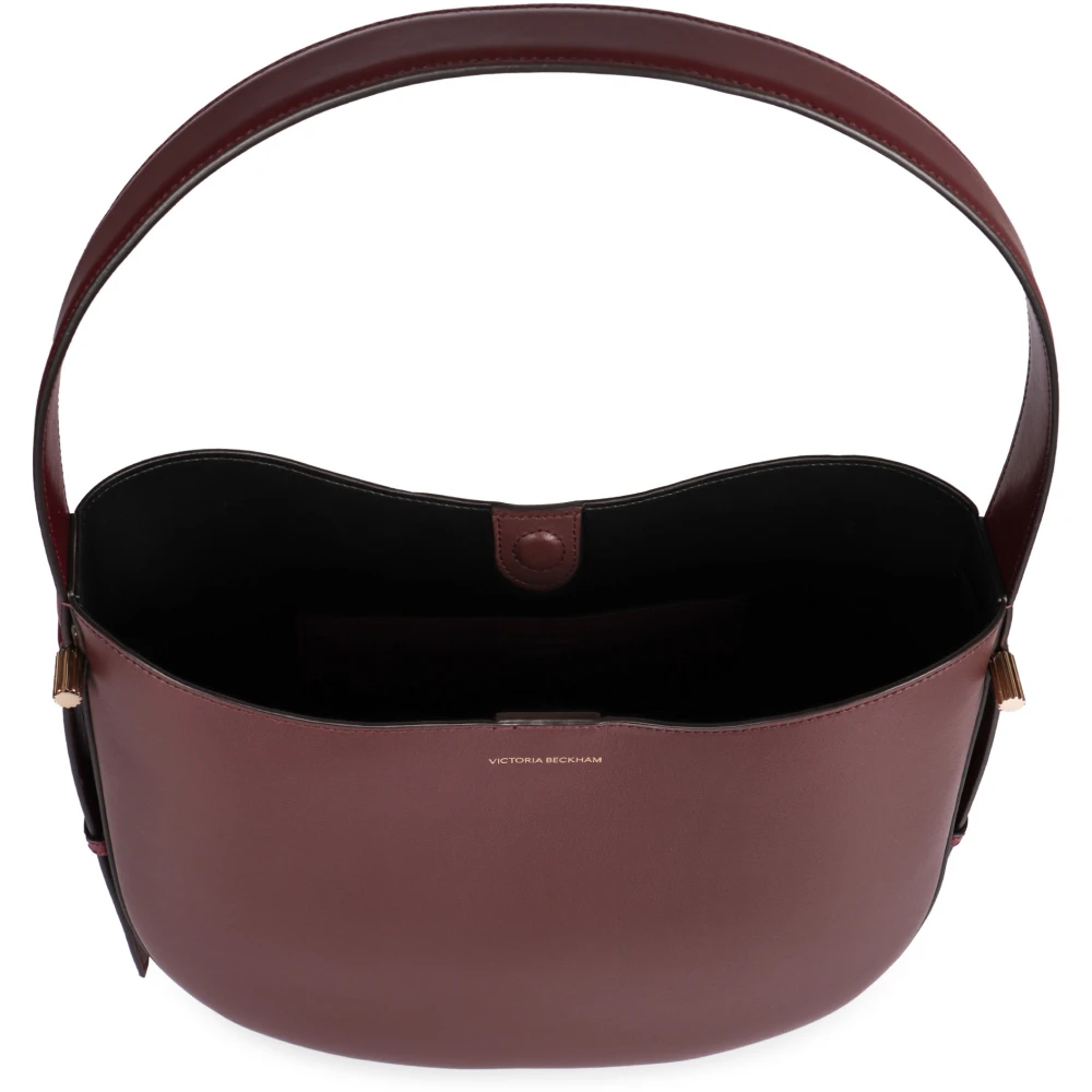 Victoria Beckham Leren Hobo Tas met Top Handvat Red Dames