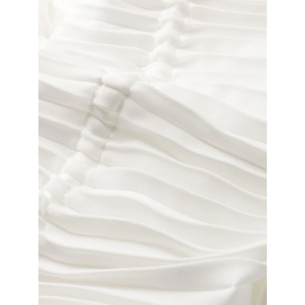 Proenza Schouler Witte Maxi Jurk met Broomstick Plooien White Dames