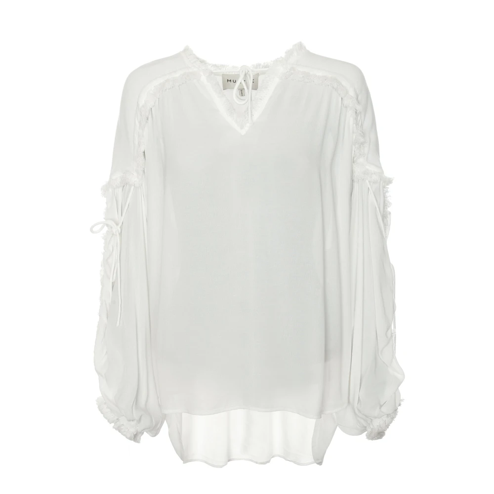 Munthe Stijlvolle Observation Top & T-Shirt Wit White Dames