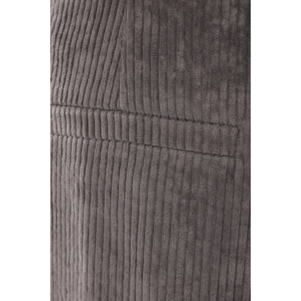 BRUNELLO CUCINELLI Wijde Pijp Fluwelen Broek Gray Dames