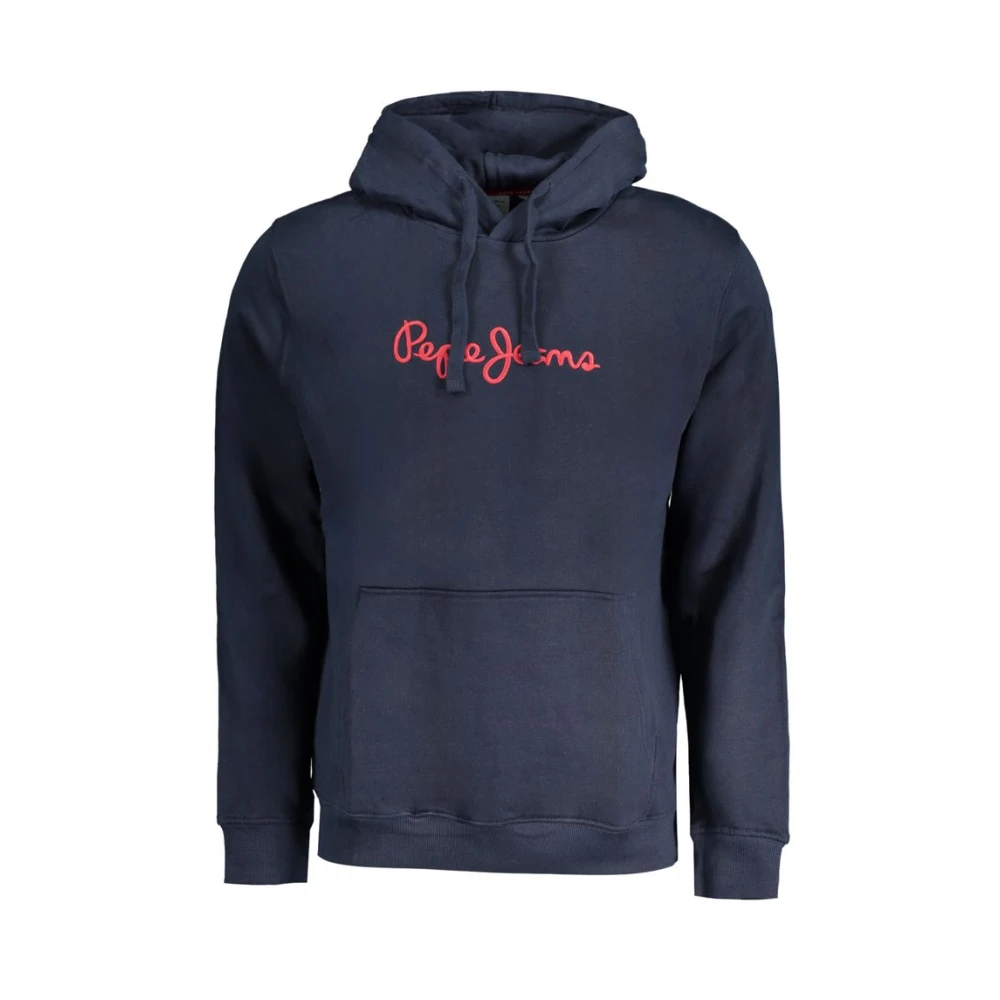 Pepe Jeans Blauwe Katoenen Hoodie voor Mannen Blue Heren