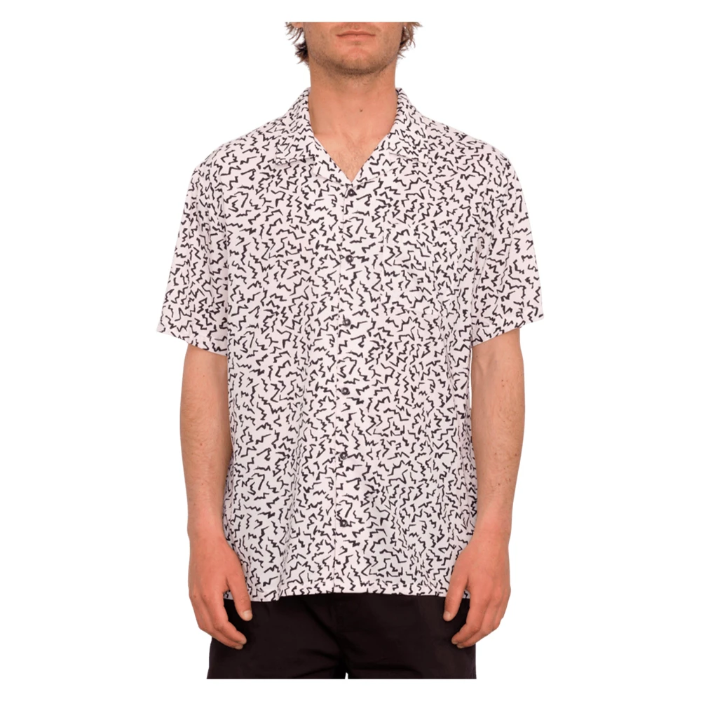 Volcom Klassiek Modern Grafisch Print Shirt White Heren