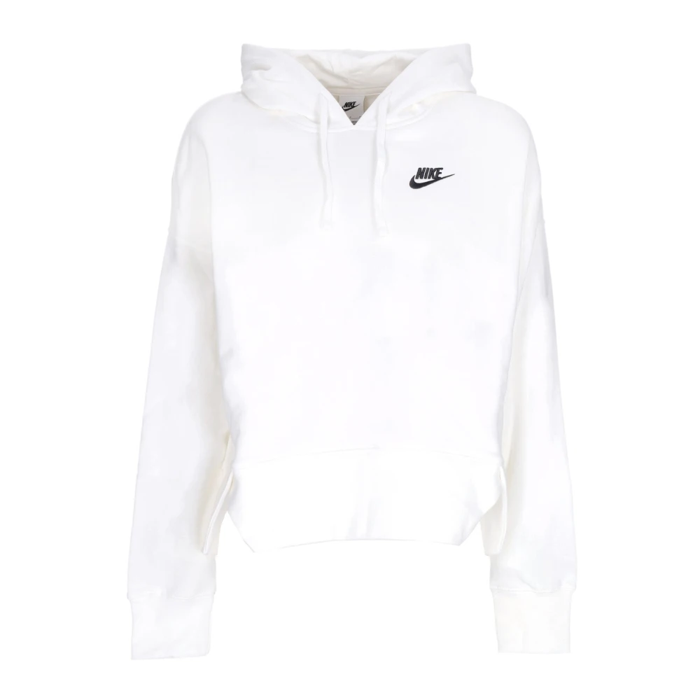 Nike Women's White Long Sleeve Training Tops, L, Oversized Hoodie Sportswear Club Fleece