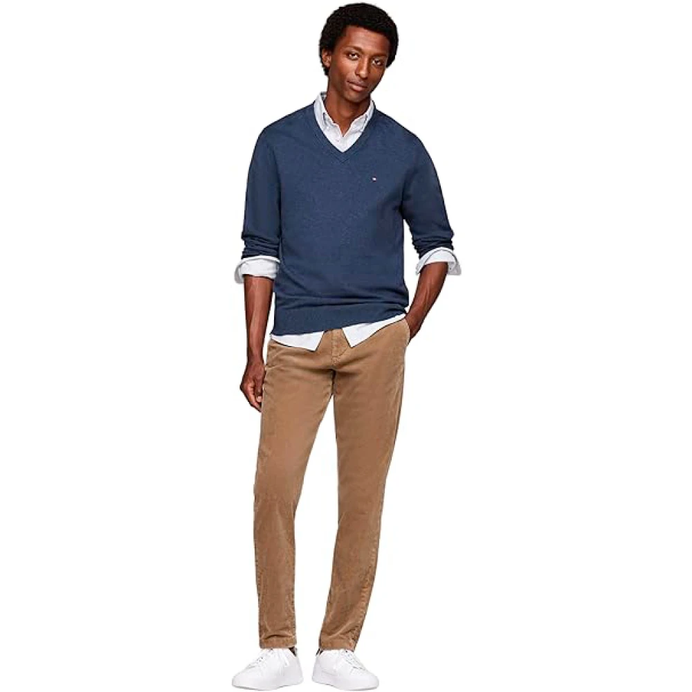 Tommy Hilfiger Biologisch Katoen Kasjmier Sweater Blue Heren