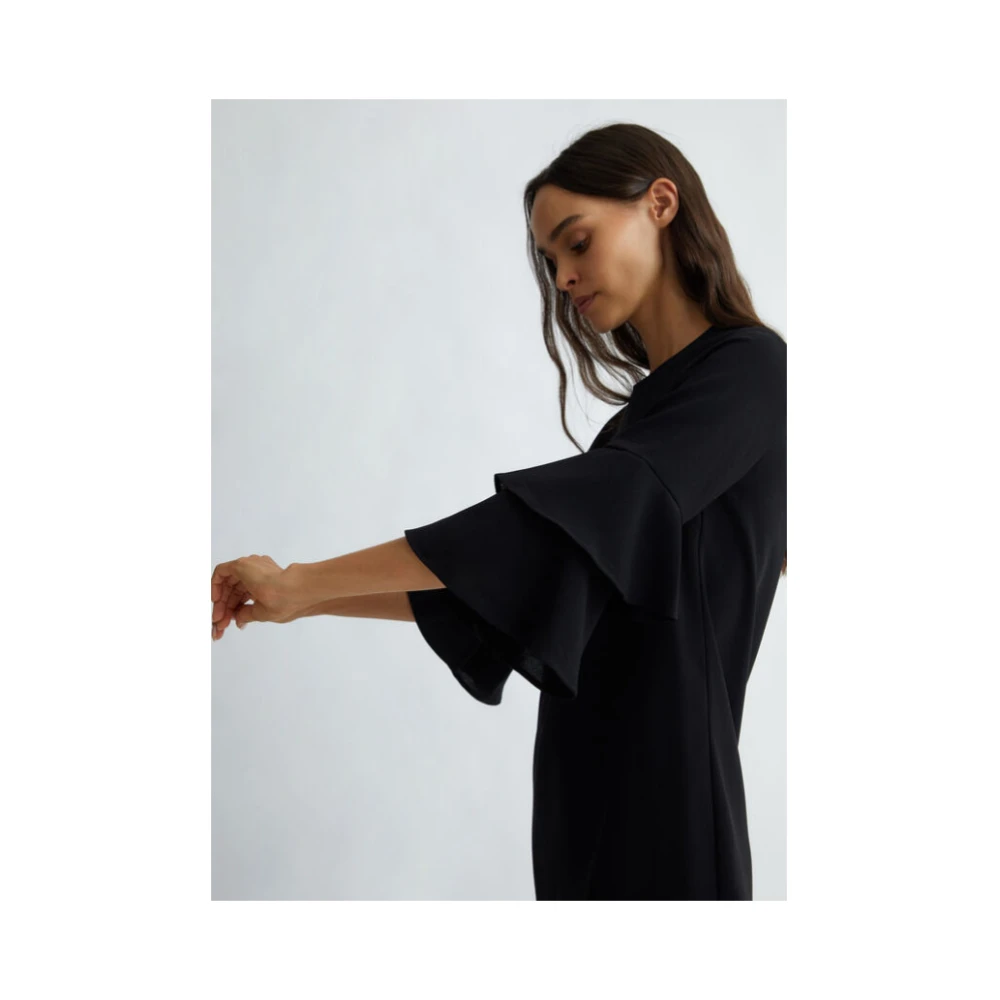 Liu Jo Stretch Crepe Jurk Black Dames