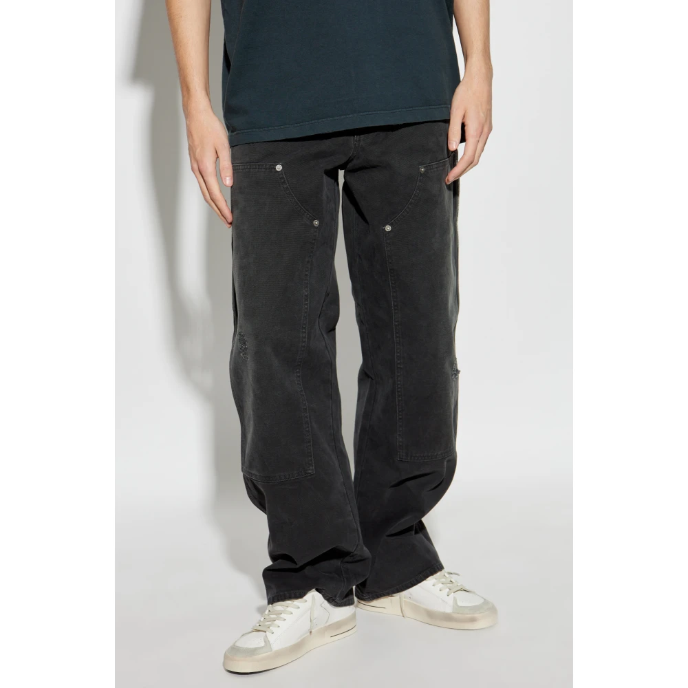 Golden Goose Jeans met Distressing Gray Heren