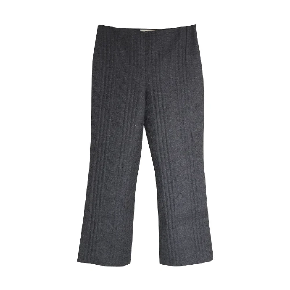 Fendi Vintage Pre-owned Wool bottoms Gray Dames