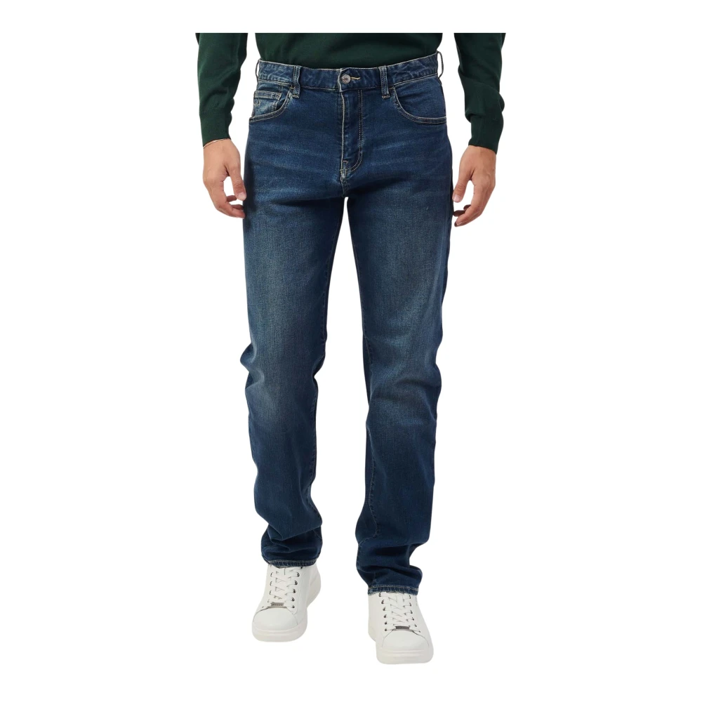 Armani Exchange Herr Blå Jeans,, Jeans För Stiligt Utseende W32