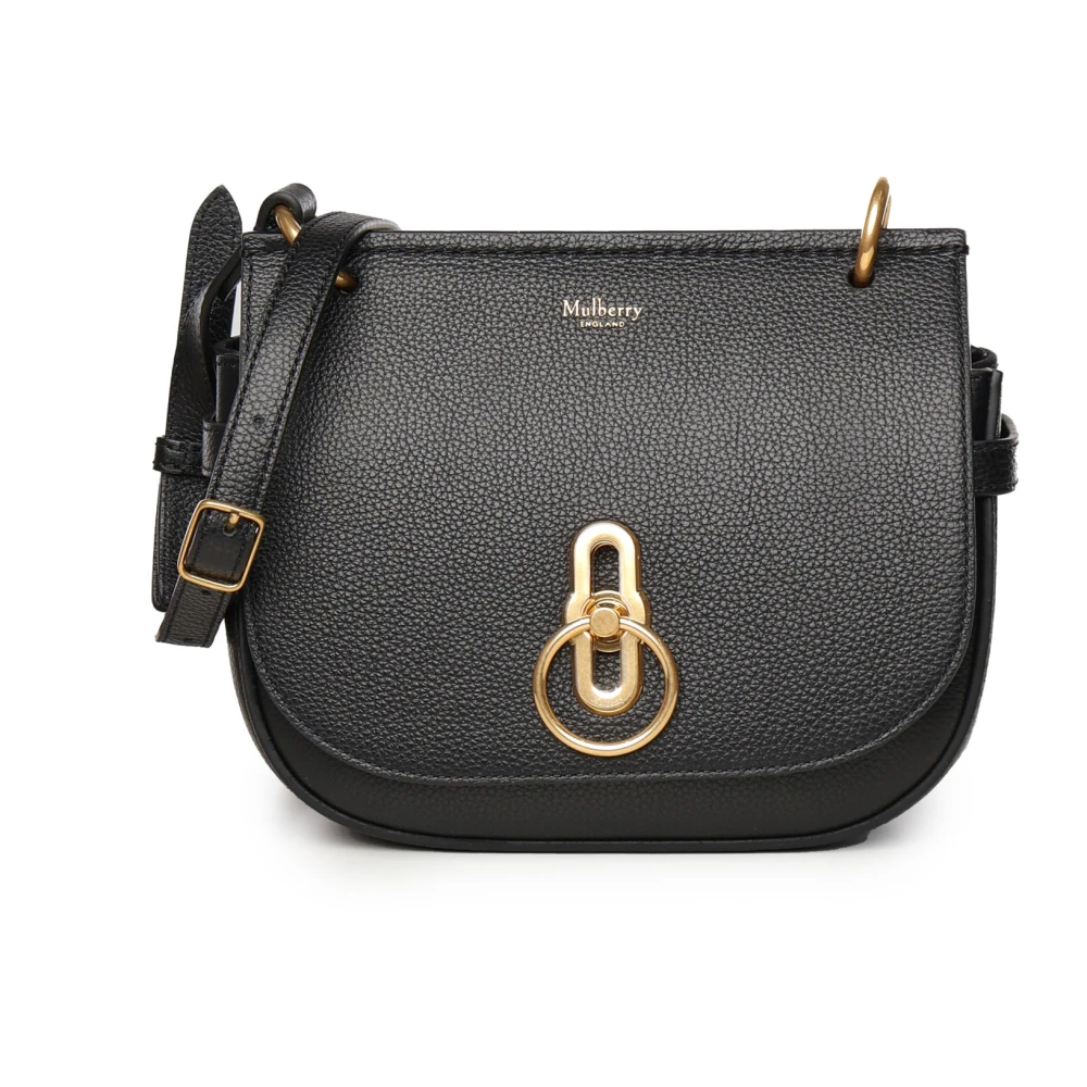 Mulberry Zwarte leren schoudertas met Rider's Lock Black Dames