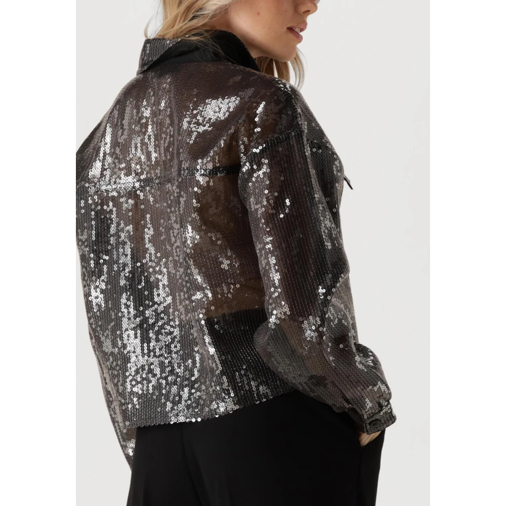 Copenhagen Muse Paillet Trucker Jacket Gray Dames