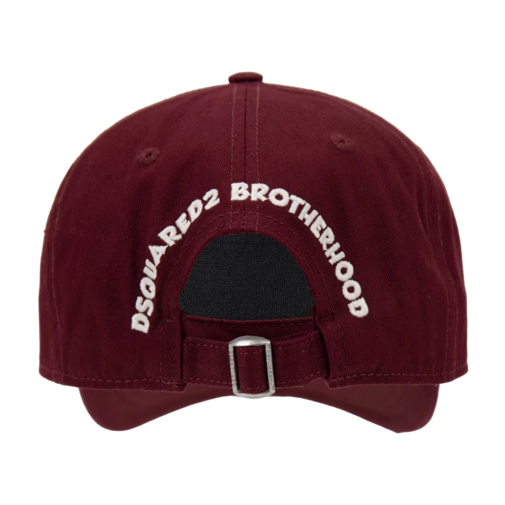 Dsquared2 Vintage Baseballpet met Gesp Red Unisex