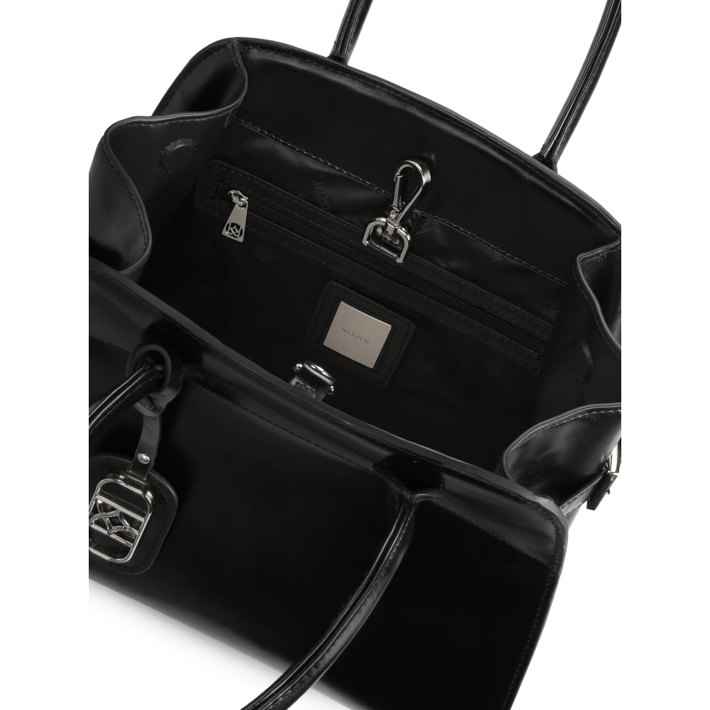 Kazar Elegante stijve handtas met handvatten Black Dames