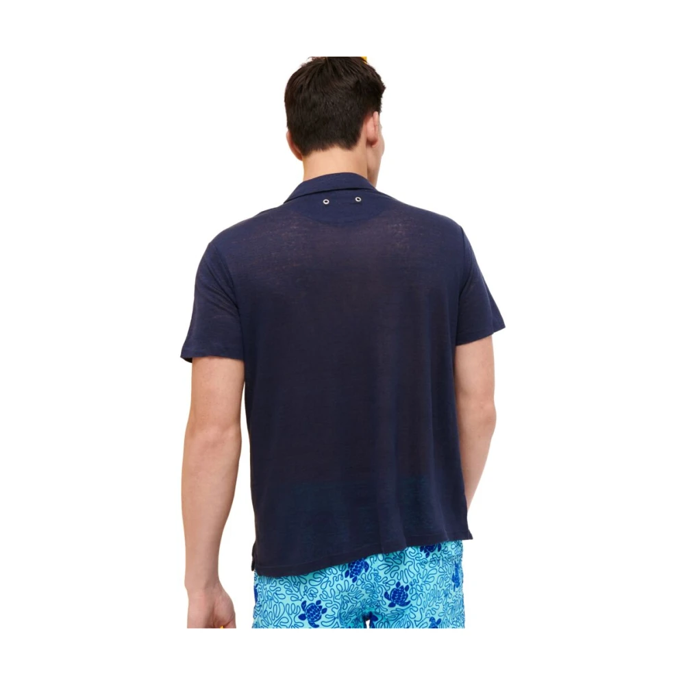 Vilebrequin Heren Linnen Jersey Polo Shirt Blue Heren