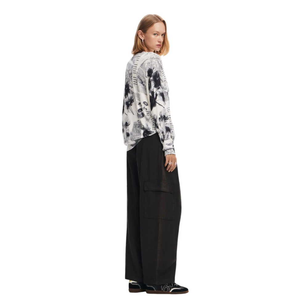 Desigual V-hals Trui White Dames