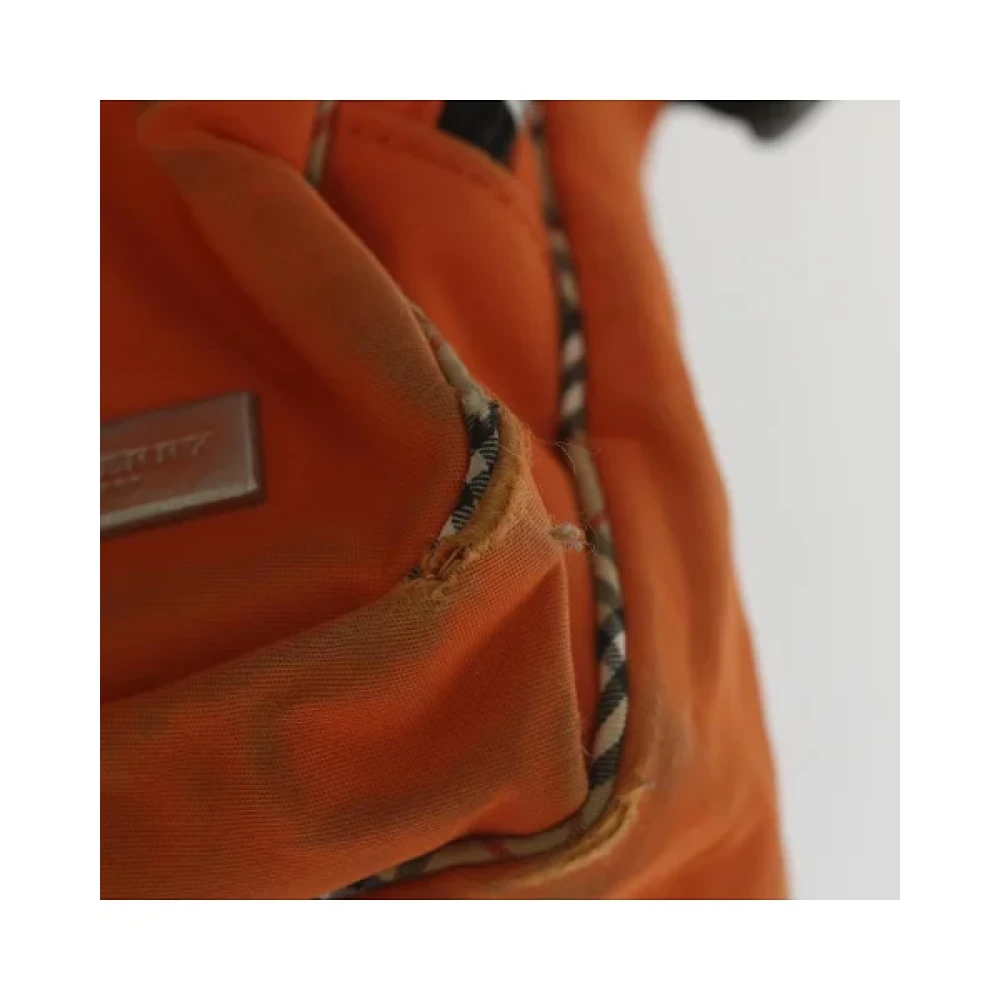 Burberry Vintage Pre-owned Nylon handbags Orange Dames