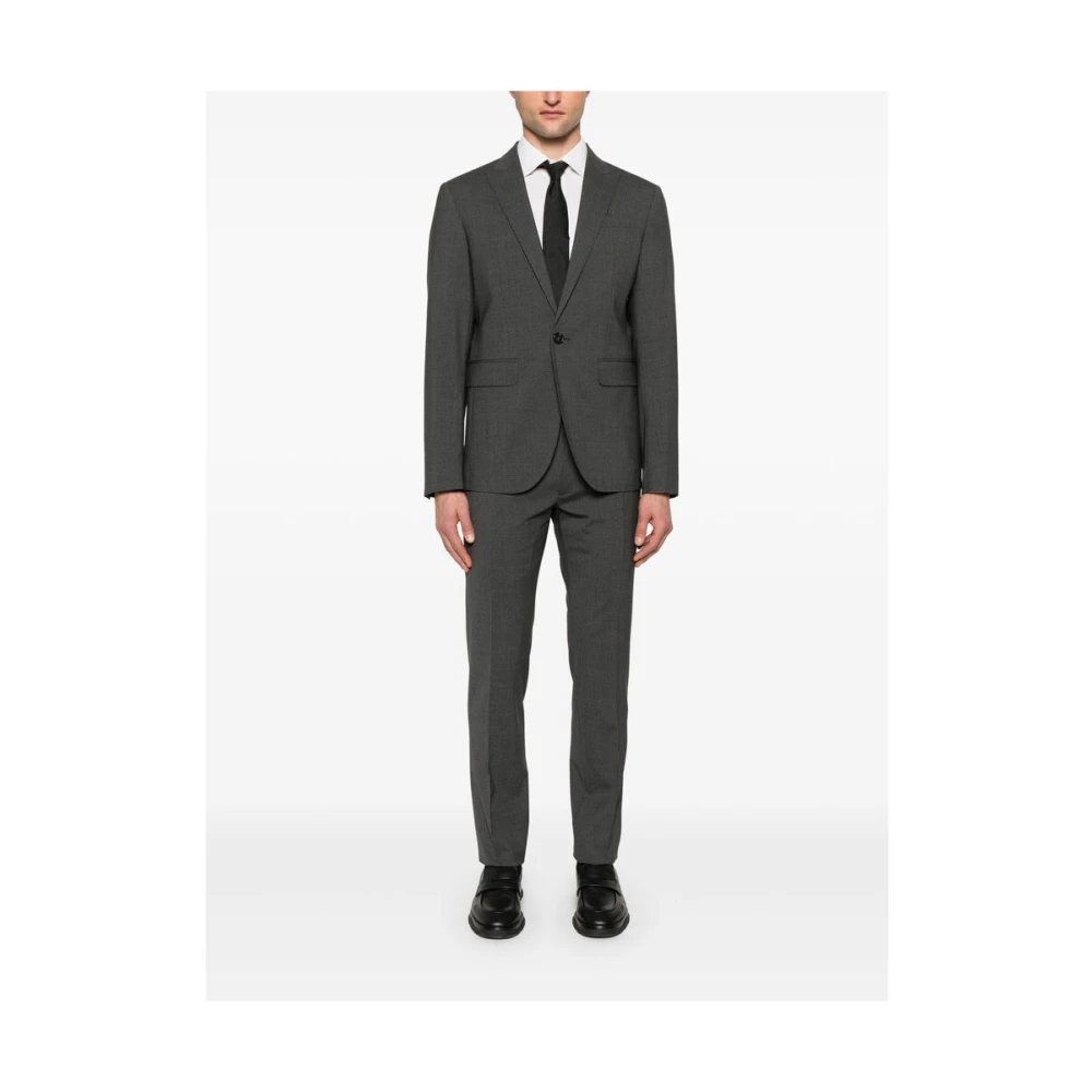 Dsquared2 Antracietgrijs pak met centrale split Gray Heren