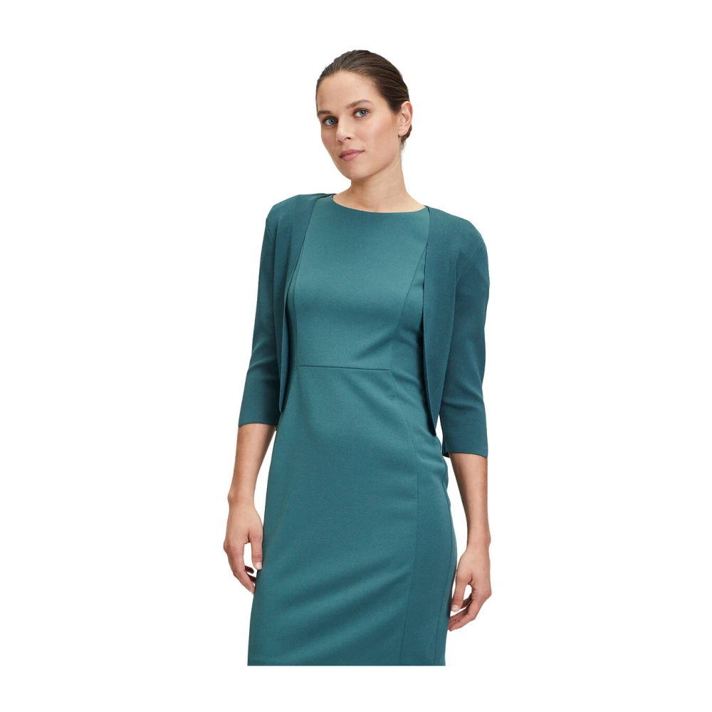 Vera Mont Korte Mouw Gebreide Vest Green Dames