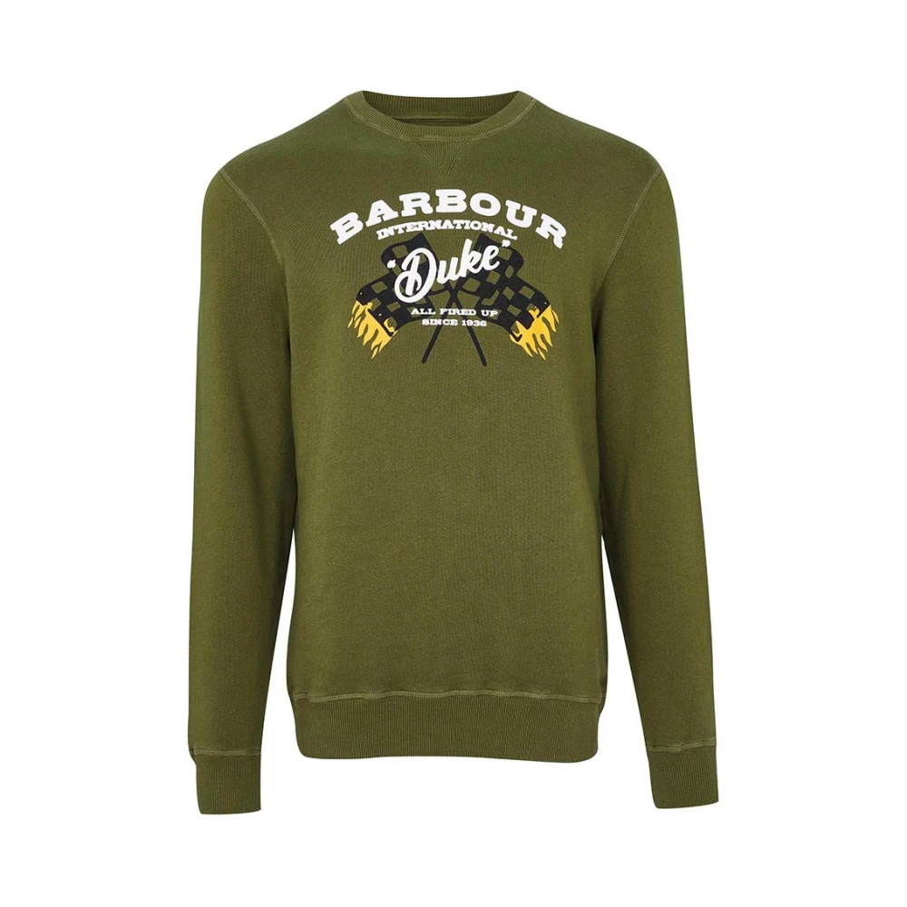 Barbour Vintage Green Famous Duke Sweatshirt Green, Herr