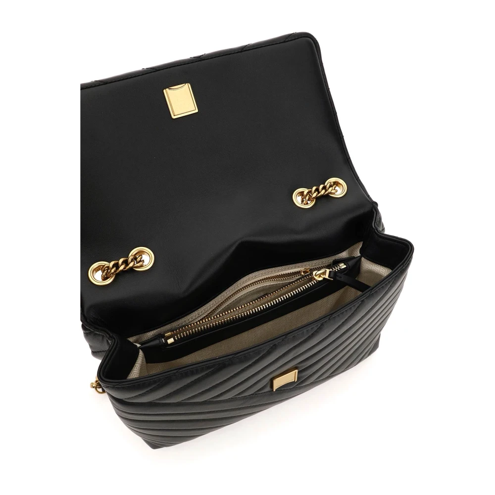 TORY BURCH Chevron Quilted Schoudertas Black Dames