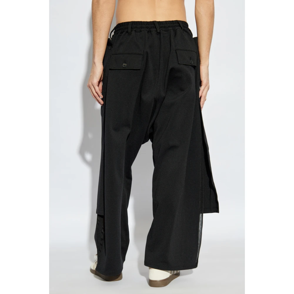 Y-3 Dubbel gelaagde broek Black Heren
