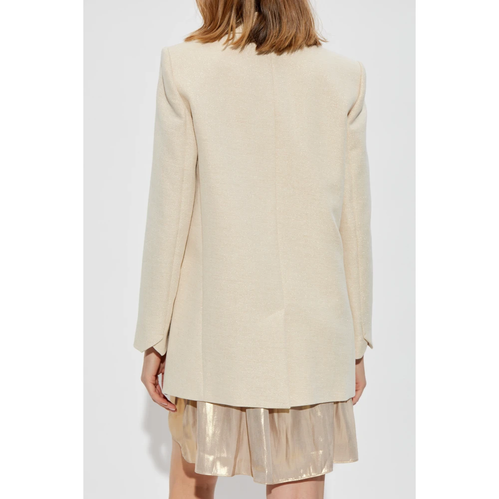 Zadig & Voltaire Blazer met glinsterend garen Beige Dames