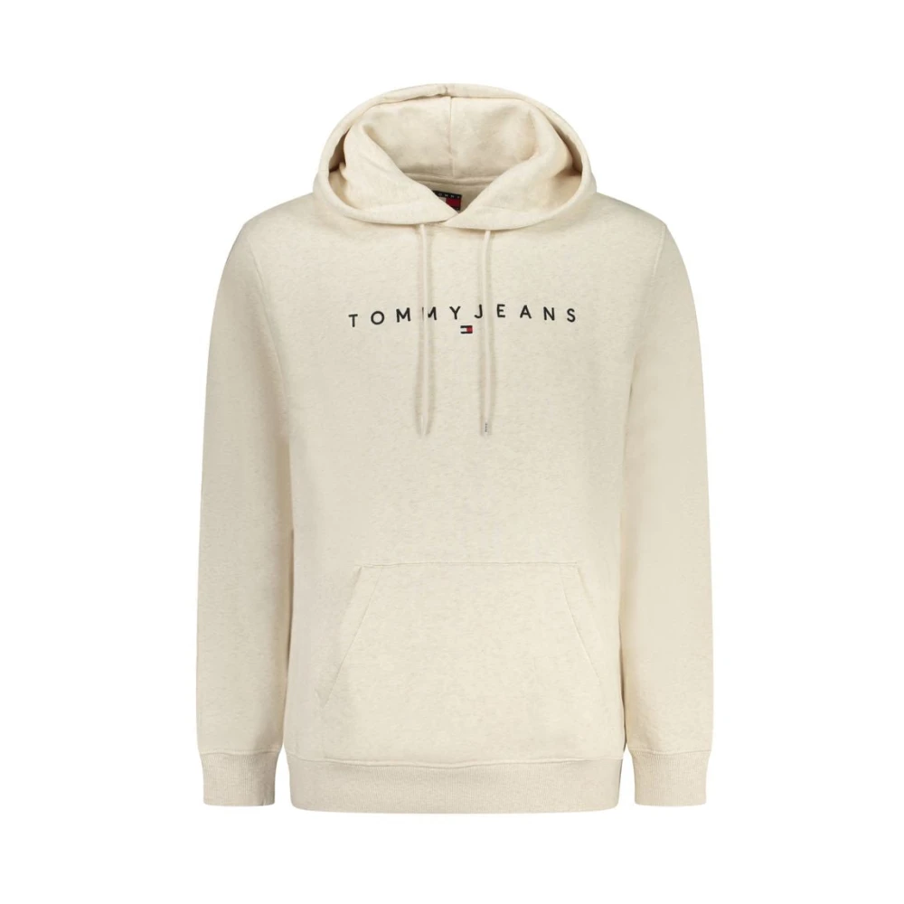 Tommy Hilfiger Men's Beige Hoodies,, Cotton Jumper Hoodie Medium