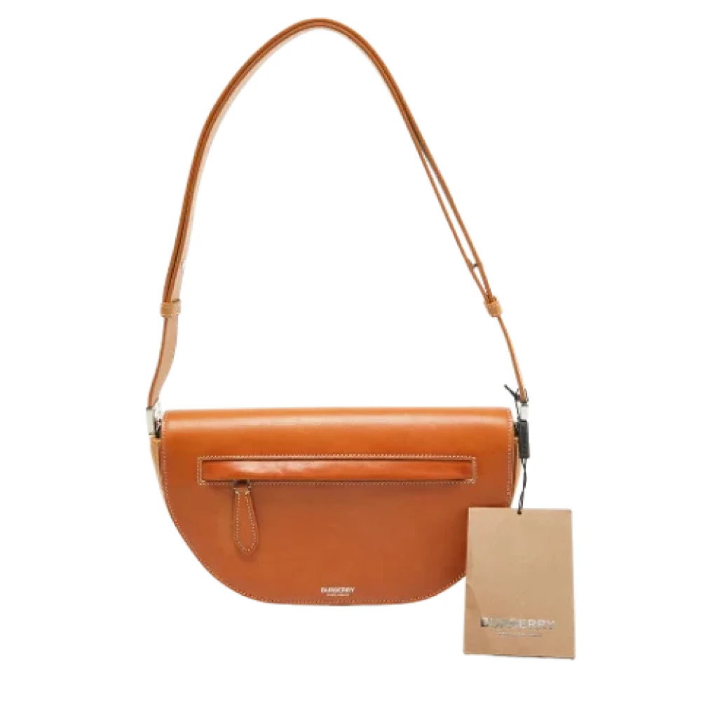 Burberry Vintage Pre-owned Leather handbags Orange Dames
