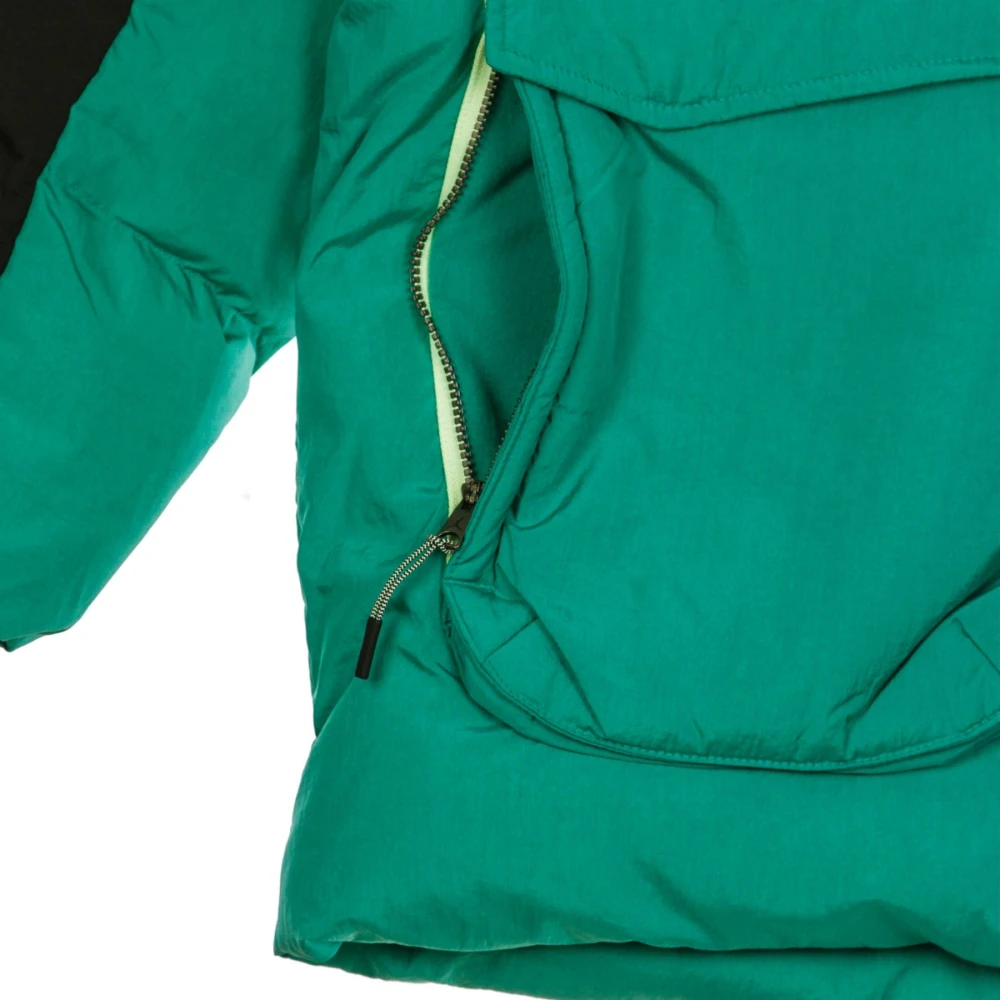Jordan Lange Dons Parka Jas in Zwart Groen Multicolor Heren
