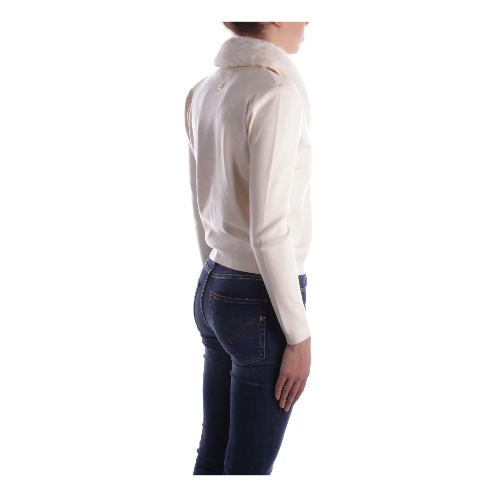 Blugirl Witte Cardigan Sweaters Voorste Knoop White Dames