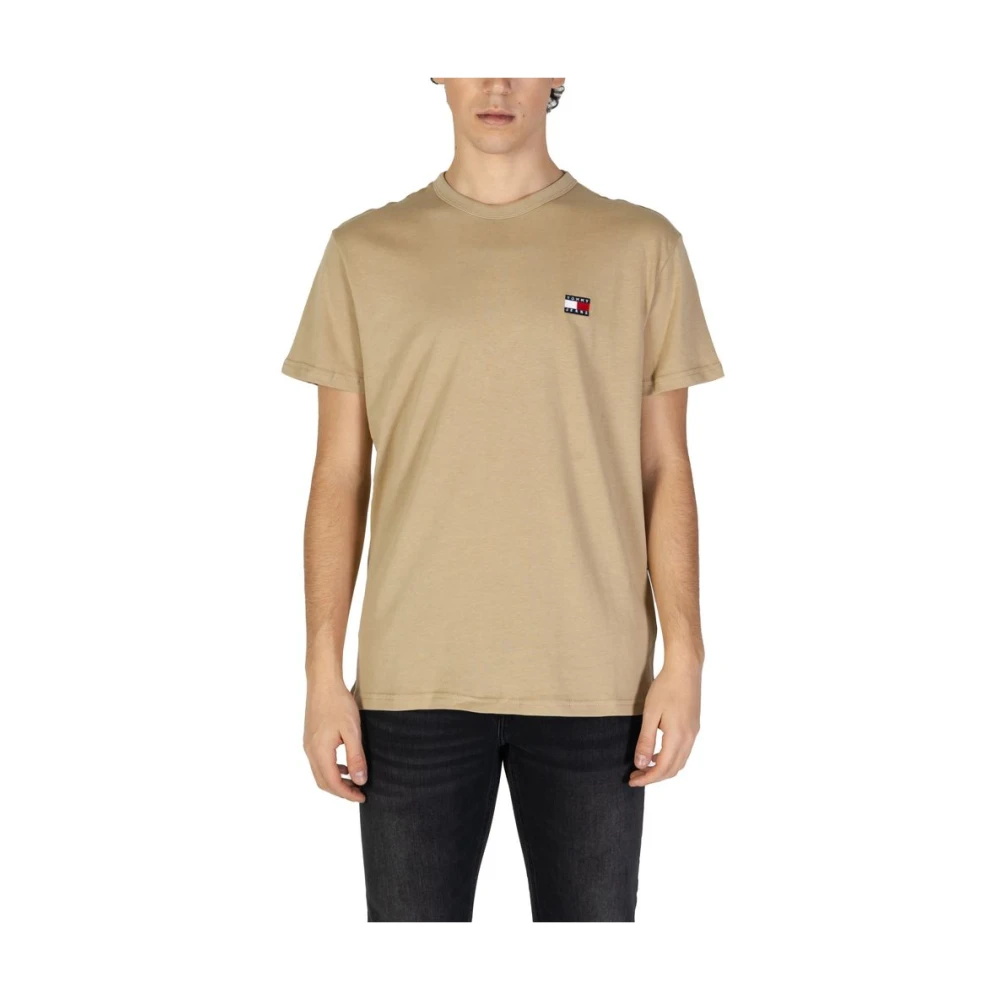 Tommy Jeans Beige Katoenen Gerecycled T-Shirt Lente Zomer Beige Heren