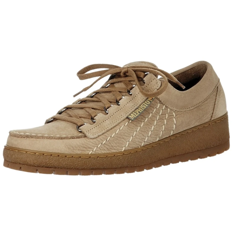 Mephisto Stijlvolle Veterschoen voor Heren Heren Schoenen Beige