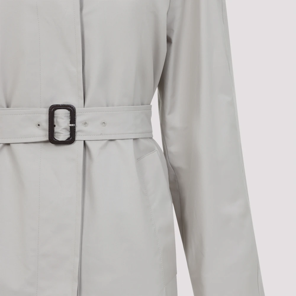 Max Mara Witte Zand Orleans Trench Coat Gray Dames