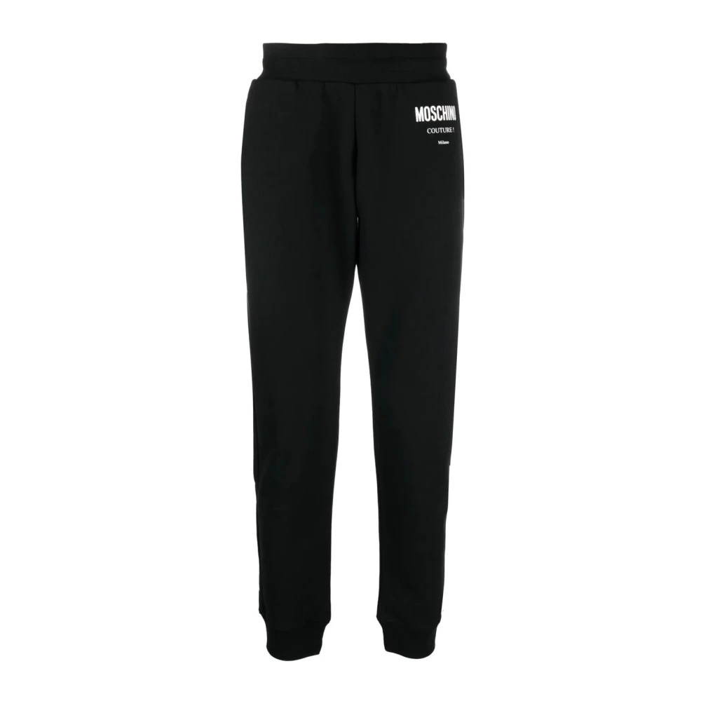 Moschino Casual Zwart Katoen Activewear Broek Black Heren