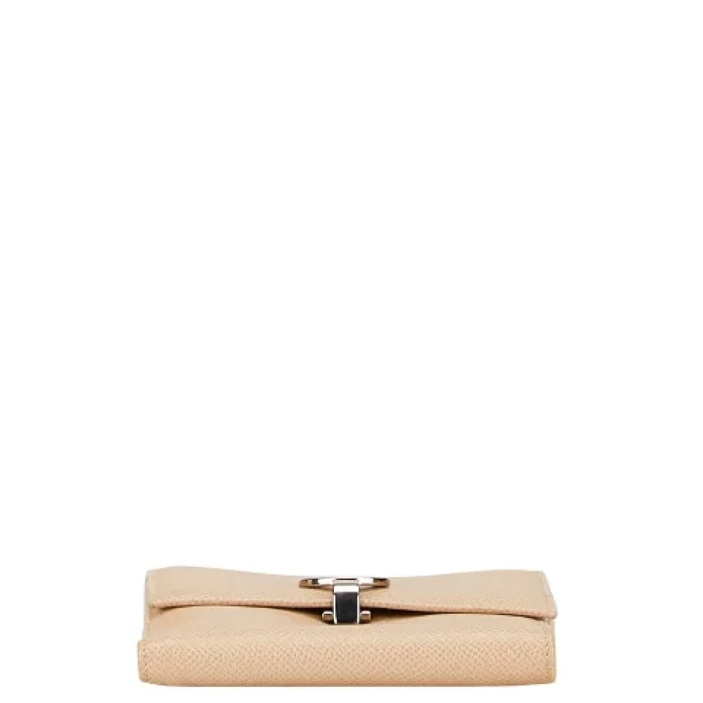 Bvlgari Vintage Pre-owned Leather wallets Beige Dames