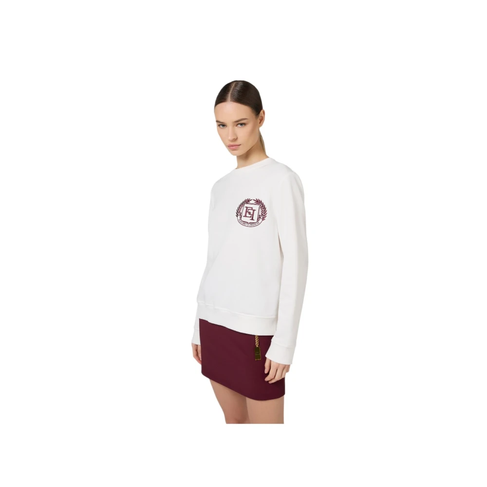 Elisabetta Franchi Stijlvolle Sweater voor Vrouwen White Dames
