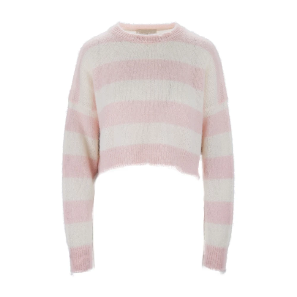 Aniye By Korte Mouw Crop Top Trui Pink Dames