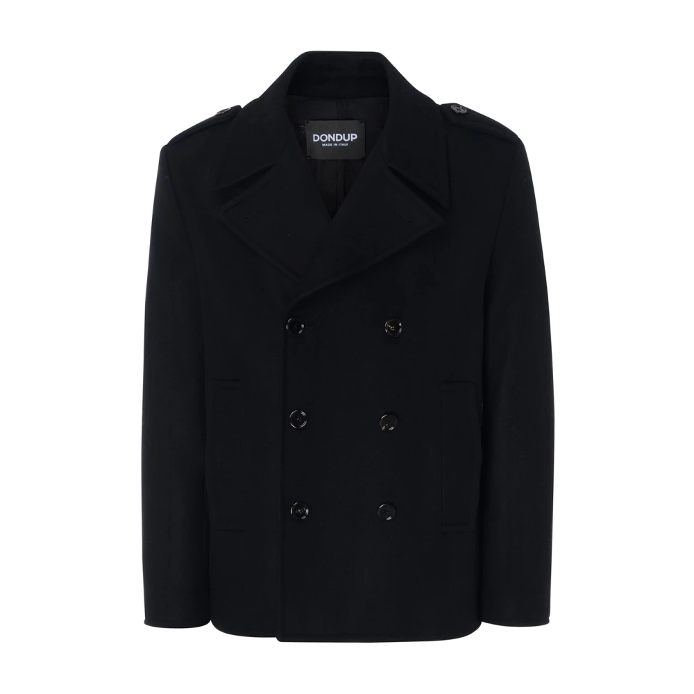 Dondup Stijlvolle Peacoat in Zwart Black Heren
