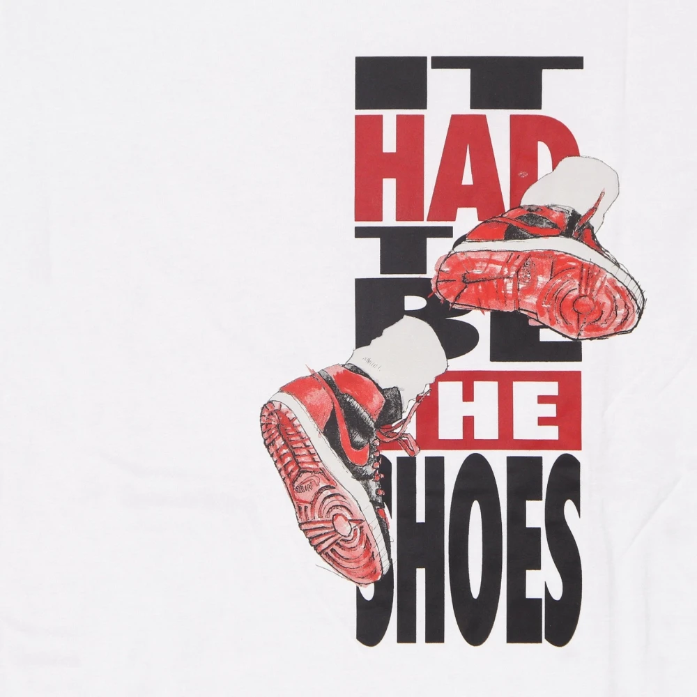 Jordan Witte Crew Neck T-Shirt Print White Heren