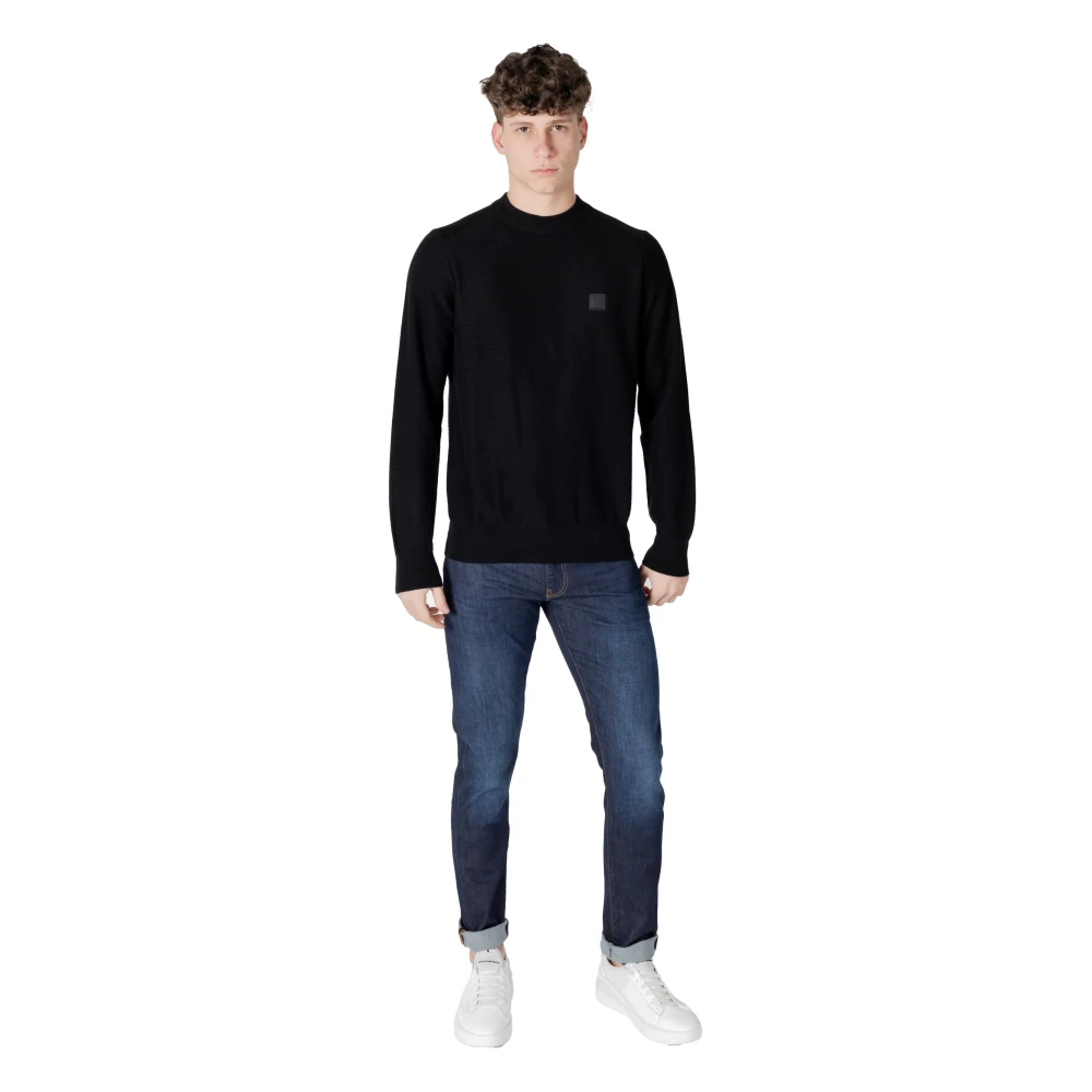 Hugo Boss Mannen Gebreide Kleding Collectie voor Herfst Winter Black Heren