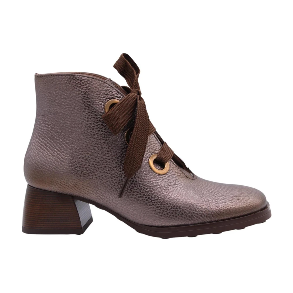 Hispanitas Brown Heeled Boots, Female, 3 Uk, Stylish Ankle Boots In Bicester