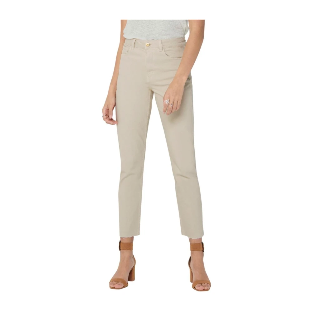 Only Beige Mom Jeans For Women - Female - Cropped Jeans - Beige - W27 L32 - Jeans - Image 3